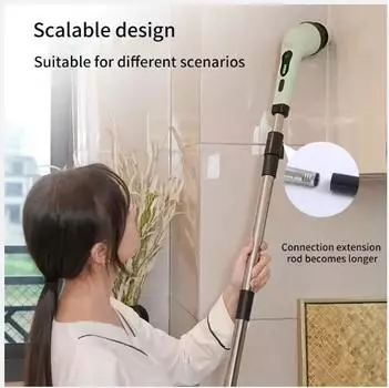 2025 9-в-1 электрическая щетка для чистки электрическая отжимная скруббер электрические чистящие инструменты для гостиной кухни ванной комнаты гаджеты для чистки