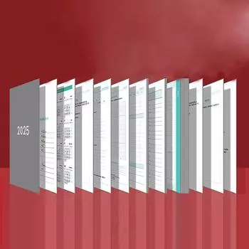 2025 A5 Повестка дня 408 страниц Планировщик Блокнот Ежедневник Еженедельник Планировщик Расписания Журнал Блокноты Для Школы Канцелярские Принадлежности Офис A3