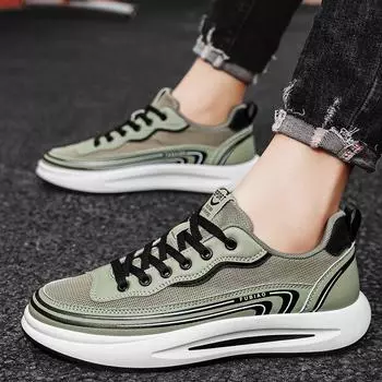 2025 Advanced New Fashionable Youth Soft Bottom Trendy Versatile Breathable Lightweight Sports and Leisure Male Designer Shoes 39 зелёный