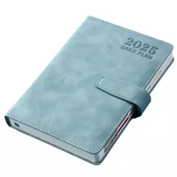 2025 Agenda Book Роскошный деловой офисный рабочий блокнот Руководство утолщенный подарочный блокнот Disci E4K9 Light Green-1 Pc