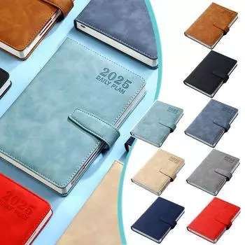 2025 Agenda Book Роскошный деловой офисный рабочий блокнот Самоэффективность Дисциплинированный блокнот Stud V7P2 Light Green-1 Pc