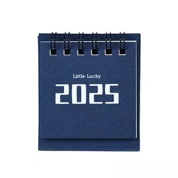 2025 Английский однотонный мини-календарь для письменных принадлежностей Творческий календарь для заметок План рабочего стола для офиса Ca D9U0 Red-One size