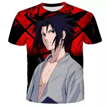 2025 Аниме Наруто Мужская футболка Узумаки Наруто 3D Печатная модная футболка с коротким рукавом большого размера Повседневная детская футболка для мальчиков S