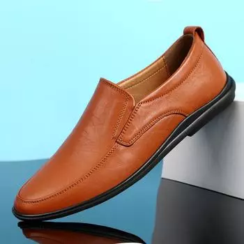 2025 autumn new casual leather shoes men s soft-soled business men s shoes driving shoes fashion Doudou shoes 39
