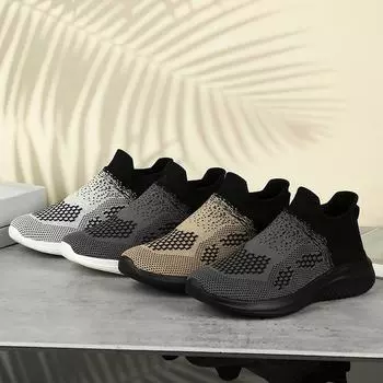 2025 autumn new casual shoes breathable fly-woven sports shoes men s foot cover one pedal light versatile running shoes 36