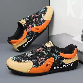 2025 autumn new Doudou shoes men s breathable versatile round head low-top Forrest Gump shoes trend lightweight sports and leisure shoes 39