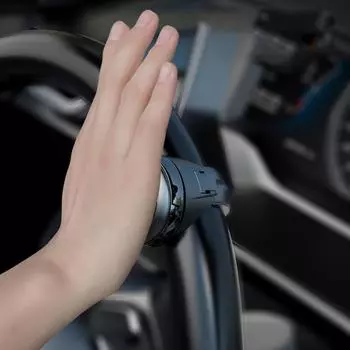 2025 Автомобильный руль Спиннер Ручка с электроприводом Шариковая ручка управления 360 градусов Вспомогательный поворотный рычаг Помощник вспомогательный усилитель чёрный