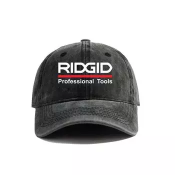 2025 Бейсболка Ridgid Professional Tools с эффектом потертости Крутая мужская Ретро Уличная Регулируемая Подарок Папина шляпа Защита от солнца