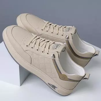 2025 Board Shoes One Step Men s Spring Korean Edition Business Sports Casual Leather Shoes Men 39