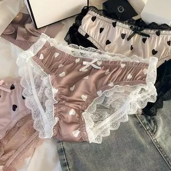 2025 Большие размеры женские трусики женские трусы полупрозрачные до середины талии дышащие сексуальные нижнее белье M