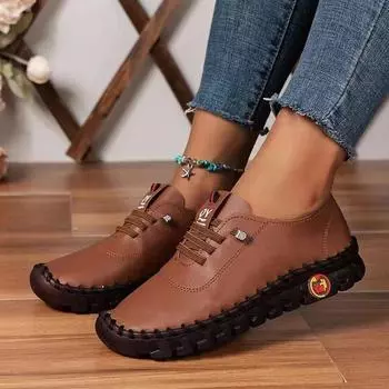 2025 Большой размер Мягкая подошва, Удобная нескользящая обувь, Плоская супермягкая повседневная обувь, Обувь на все времена года 35 коричневый