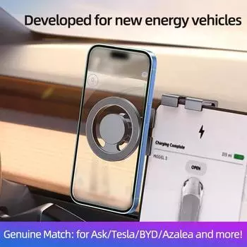 2025 Car Rotatable Display Screen Holder Mount Adjustable Magnetic Phone Holder Car Screen Side Phone Support Frame Phone Holder чёрный