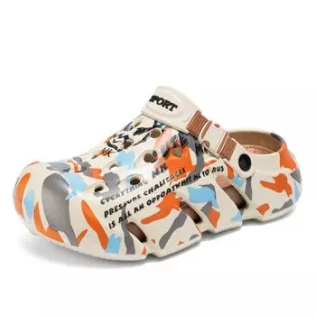 2025 Cave Shoes Летние мужские шлепанцы Feel Wearing Мужские сандалии Wrap Up Outdoor Beach Шлепанцы 38-39 бежевый