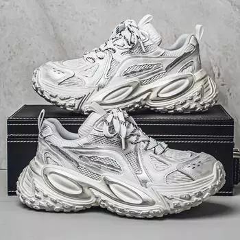 2025 четыре сезона сетка Дарт Вейдер дышащая полированная спортивная обувь нишевая обувь для папы студент Интернет знаменитость старая обувь мужская обувь 39 чёрный