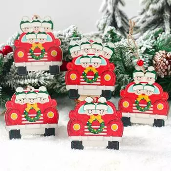 2025 Christmas Car Family Pendants Xmas Tree Hanging Ornament Christmas Decorations for Home Navidad Cristmas Gift New Year 2024