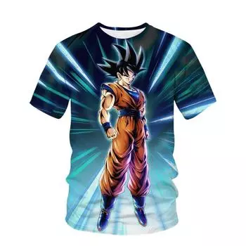 2025 Classic Anime Dragon-Ball Printing Children Boys Girls Summer New 3D Casual Cool Style Kids Clothing 110