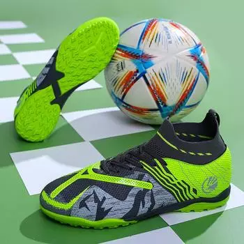 2025 couple high-top football shoes, men s and children s broken nails tf artificial turf competition sports football training shoes 32