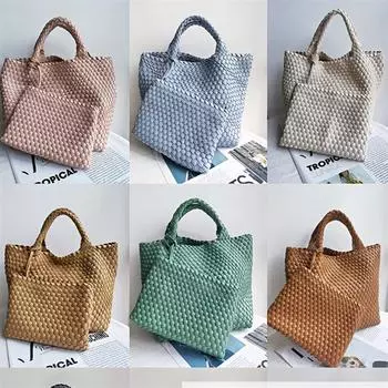 2025 Cross Border New Internet Celebrity Bag Hand Fabric Tote Mother Bag Business Commuter PU Большая вместительная сумка 40x30x16cm коричневый