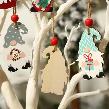2025 Деревянный Санта-Клаус Подвеска Веселые рождественские украшения для дома Navidad Лось Снеговик Украшения Рождественский декор елки Ноэль Новый год