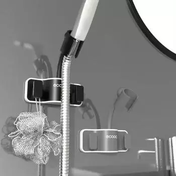 2025 Держатель для душевой лейки без сверла Free Your Hand Регулируемый кронштейн для душа Вешалка для ванной Аксессуары для хранения в ванной белый