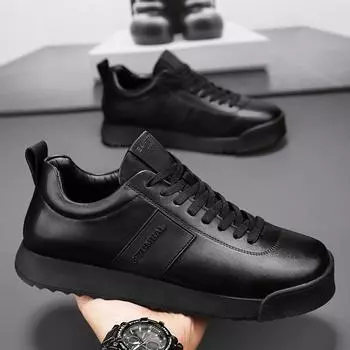 2025 designer Four Seasons Darth Vader leather breathable Forrest Gump shoes non-slip outdoor tooling casual men s board shoes tide 39 чёрный