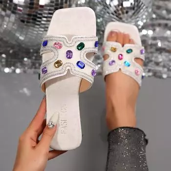 2025 Designer Summer New Women Slippers Fashion Outdoor Walking Sandals Women Bohemian Casual Beach Shoes Hot Sale Dress Sandals 35