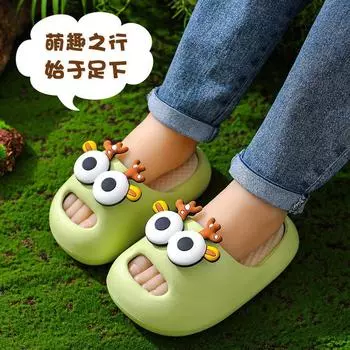 2025 детские тапочки летние домашние милые мультяшные большеглазые детские тапочки для девочек верхняя одежда 170