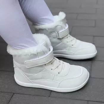 2025 Детские зимние ботинки с широким носком для босых ног | Зимние минималистичные кроссовки для мальчиков/девочек | Теплые ботинки для девочек и мальчиков для малышей и малышей 26 чёрный