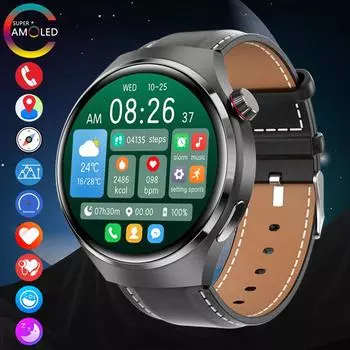 2025 для Android GT4 Pro GPS NFC умные часы для мужчин 360*360 AMOLED экран сердечного ритма Bluetooth вызов IP68 водонепроницаемые мужские умные часы