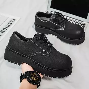 2025 Douyin live broadcast men s Martin boots four seasons canvas retro locomotive boots polished outdoor tooling men s rhubarb boots 39 чёрный