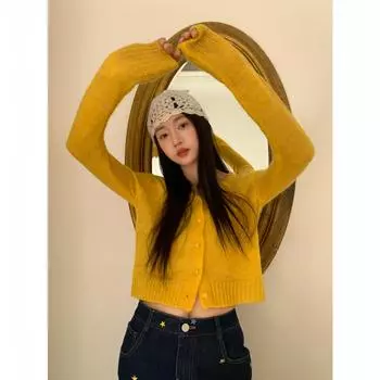 2025 Early Spring Women s Versatile V-Neck Knitted Cardigan Sweater - Interpretation of Beauty C3282 Small