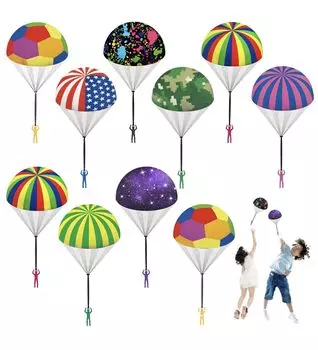 2025 Edition Mini Parachute Hand Throwing Toy Hand Throwing Parachute Outdoor Play Outdoor Park Flying Toy Day Outdoor Popular Gift Colorful Design