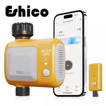 2025 Eshico Tools беспроводной таймер для полива 2 режима полива WiFi/Bluetooth пульт дистанционного управления садовый полив спринклер ленивый артефакт