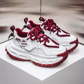 2025 Europe Station Niche Men s Shoes Spring Casual Sneakers Live Broadcast Wild Student Thick-soled Heightened Dad Shoes Exploded 39