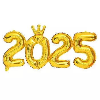 2025 Foil Number Balloons New Year Eve Party Photo Props Decoration Supplies 2024 Xmas Navidad Noel Christmas Home Decor as picture золотой