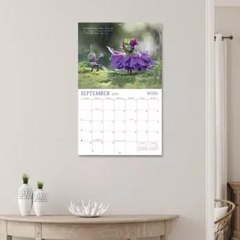 Лесной настенный календарь 2025 года для домашнего офиса Лесные животные Календарь 12-месячный лесной фольклор