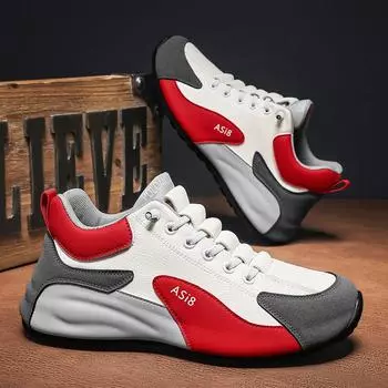 2025 four-season niche leather board shoes retro Hong Kong style live broadcast bag bottom men s shoes Douyin tooling outdoor large size men 39