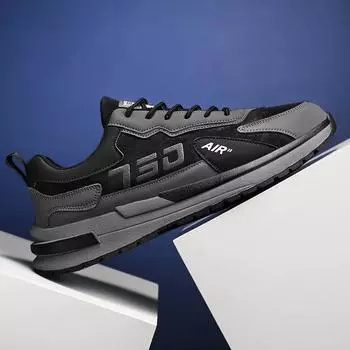 2025 four seasons live broadcast low-top men s casual breathable leather shoes lace-up tide outdoor sports shoes men s shoes tide 39