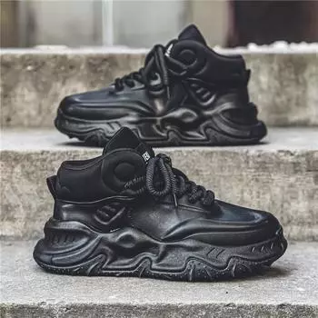 2025 four seasons live broadcast niche board shoes men s platform sports shoes velvet street bread shoes student tooling trendy shoes 39