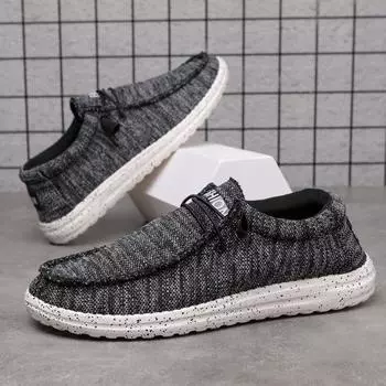 2025 four seasons new men s low-top fashion single shoes Korean version trend loafers casual canvas breathable men s shoes 39