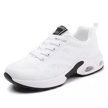 2025 г., внешняя торговля, новые весенние и осенние кроссовки на воздушной подушке для пожилых женщин, летающие тканые дышащие сетчатые спортивные женские кроссовки, повседневные кроссовки 35