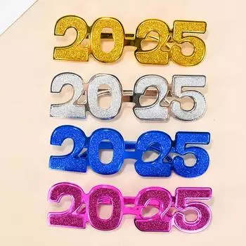 2025 Glasses Frame Photo Booth Props New Year Eve Party Decoration Supplies Aldult Children Navidad Gifts 2024 Christmas Decor золотой