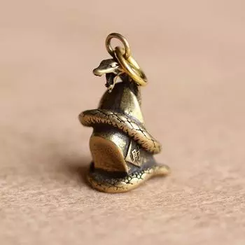 2025 год китайского зодиака змея счастливый кулон брелок креативный брелок богатство аксессуары для женщин мужчин сумка шарм ювелирные изделия подарок медный