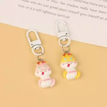 2025 год китайского зодиака змея счастливый кулон брелок креативный брелок богатство аксессуары для женщин мужчин сумка шарм ювелирные изделия подарок зелёный