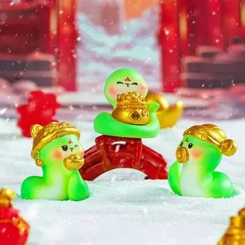 2025 год Змеи Мини-украшение Фортуна Зодиак Змея Фигурка Микро Пейзаж Автомобиль Интерьер Домашний Рабочий стол Украшение 6Pcs/set