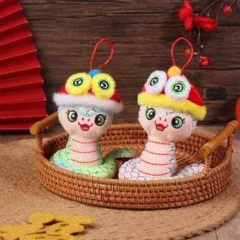 2025 год змеи плюшевая игрушка брелок мультяшная кукла-талисман мягкая кукла подвеска брелок для ключей от машины сумка Декор новогодние подарки A3