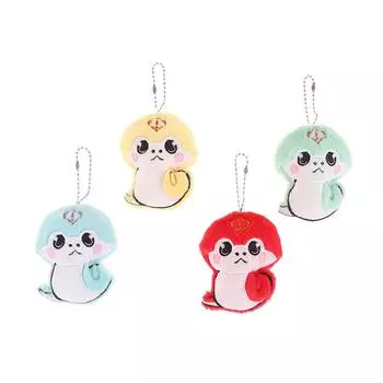 2025 год змеи плюшевая игрушка брелок зодиак змея мягкая кукла кулон автомобильный брелок рюкзак сумка Декор подарок на Новый год зелёный