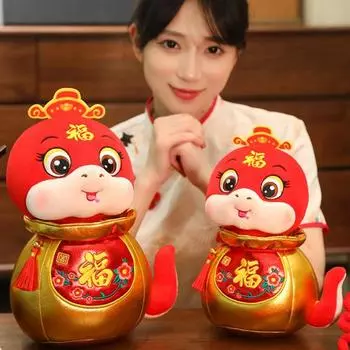 2025 год Змеи плюшевая игрушка-талисман китайского Нового года S