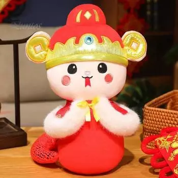 2025 год змеи плюшевая кукла китайский зодиак чучело новогодний талисман игрушка праздничные змеи плюшевые игрушки для весеннего фестиваля S