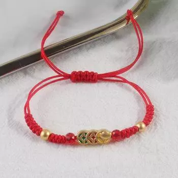 2025 год Змеи, Счастливые Красные Веревочные Плетеные Браслеты Зодиак Змея Привлекает Удачу Браслеты Ювелирные Изделия Ручной Работы Подарки